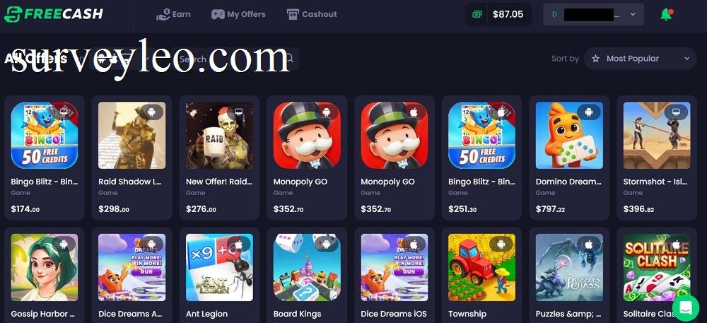 freecash offers